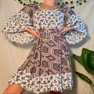 Mid Sleeve Sun Dress